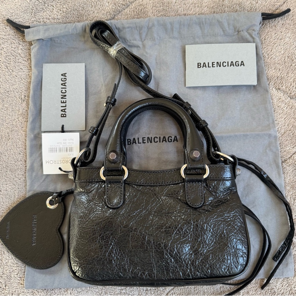 ❌SOLD❌NEW🔥BALENCIAGA Mini Neo Cagole Leather Top Handle Bag🔥 - Picture 10 of 11